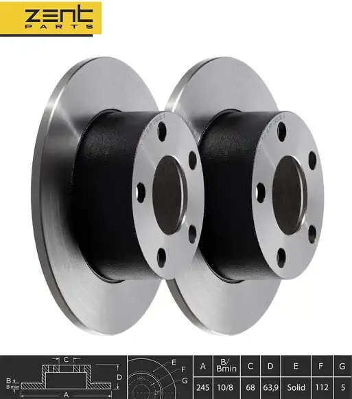 Изображение товара Тормозной диск ZENTPARTS Z05942