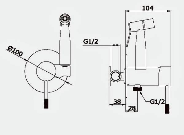 Изображение товара Гигиенический душ со смесителем Vieir V403553S