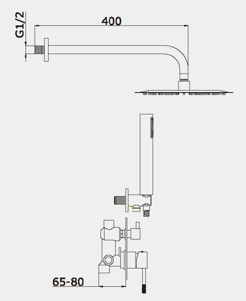 Изображение товара Душевая система со смесителем Vieir V403563G
