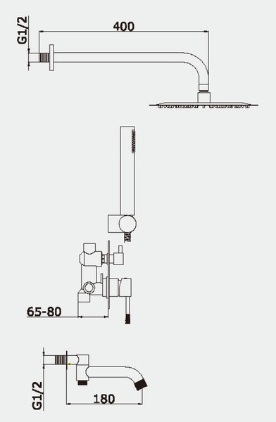 Изображение товара Душевая система Vieir V403564G