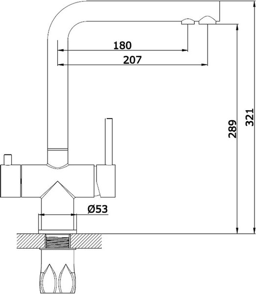 Изображение товара Смеситель Vieir V15036S