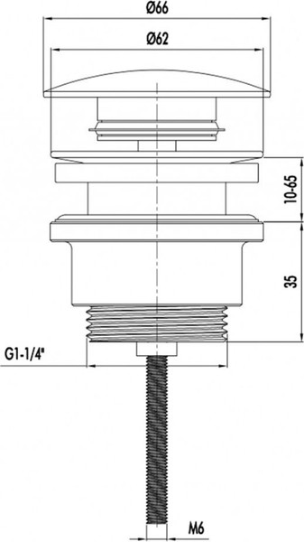 Изображение товара Донный клапан Vieir VER26 (хром)