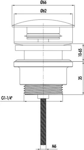 Изображение товара Донный клапан Vieir VER26-D (бронза)