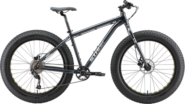 Изображение товара Велосипед STARK Fat 26.3 2025 (L/19, темно-серый/серебристый металлик, разобранный, в коробке)