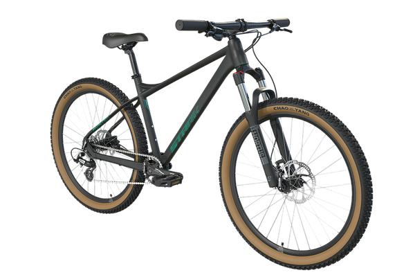 Изображение товара Велосипед STARK 25 Hunter 27.2 (L/19, черный матовый/сине-изумрудный)