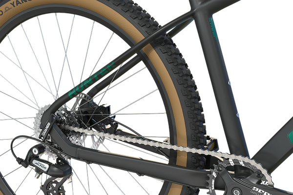 Изображение товара Велосипед STARK 25 Hunter 27.2 (L/19, черный матовый/сине-изумрудный)