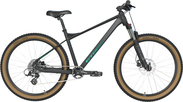 Изображение товара Велосипед STARK 25 Hunter 27.2 (L/19, черный матовый/сине-изумрудный, разобранный, в коробке)