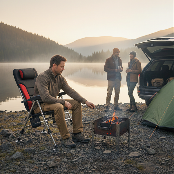 Изображение товара Кресло складное Coyote HYK001 (черный/красный)