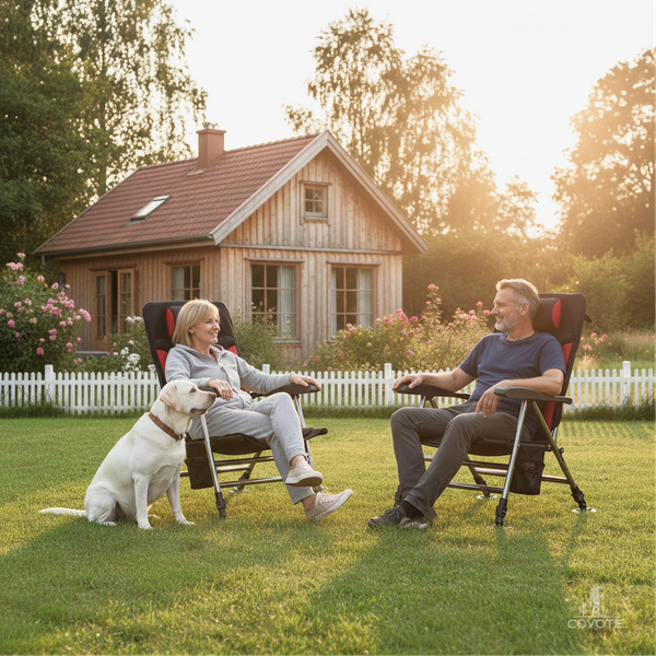 Изображение товара Кресло складное Coyote HYK001 (черный/красный)