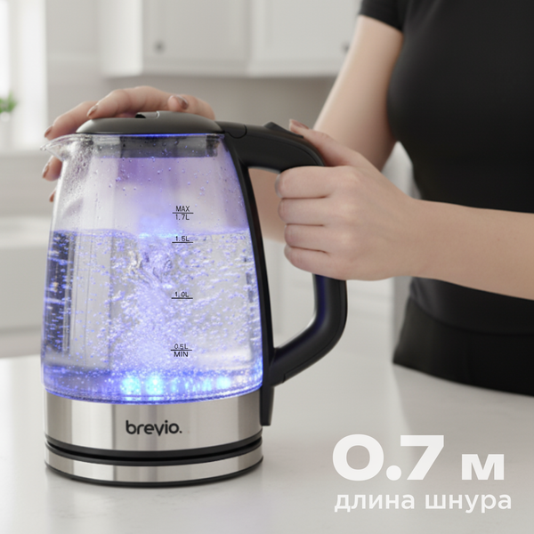 Изображение товара Электрочайник Brevio Glass Kettle BV8008 (черный)