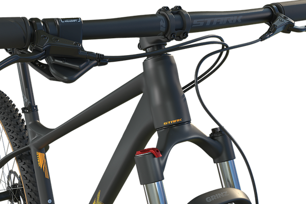 Изображение товара Велосипед STARK 25 Hunter 29.3 (M/17.5, черный матовый/теплый желтый)