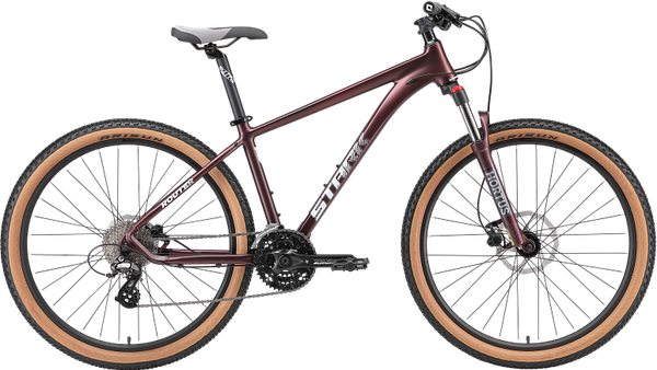 Изображение товара Велосипед STARK 25 Router 27.2 (L/20, ежевичный матовый/белый призрак, разобранный, в коробке)