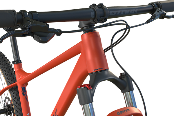 Изображение товара Велосипед STARK 25 Hunter 29.2 (S/16, оранжевый матовый/грозовой, разобранный, в коробке)