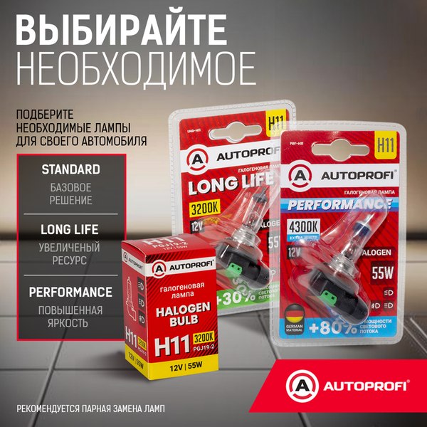 Изображение товара Автомобильная лампа Autoprofi STD-H11