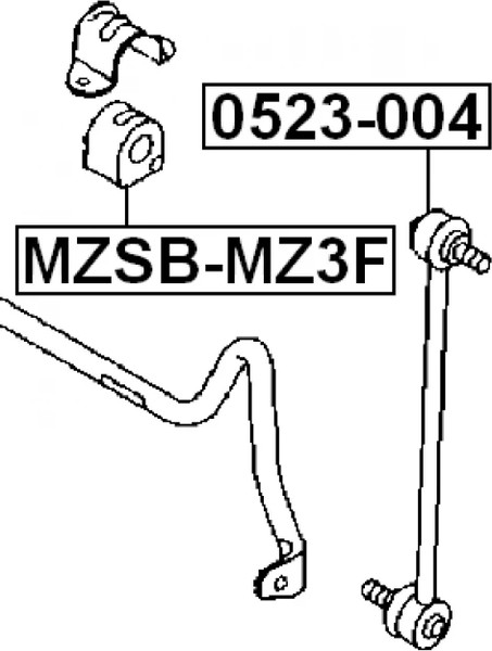 Изображение товара Стойка стабилизатора Febest 0523004