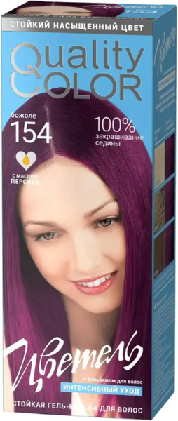 Изображение товара Гель-краска для волос Estel Quality Color Цветель тон 154 (115мл, божоле)