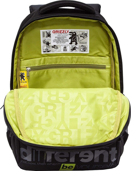 Изображение товара Рюкзак Grizzly RU-530-5 (черный/салатовый)