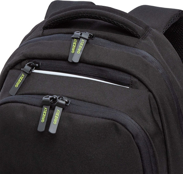 Изображение товара Рюкзак Grizzly RU-530-5 (черный/салатовый)