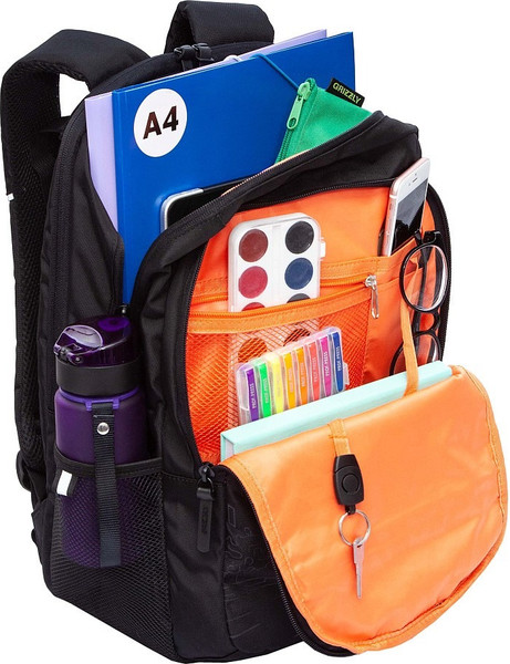 Изображение товара Рюкзак Grizzly RU-532-2 (черный/оранжевый)