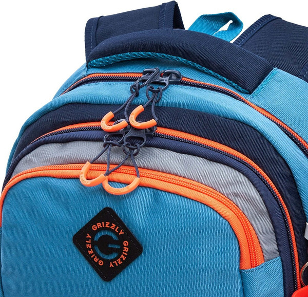 Изображение товара Школьный рюкзак Grizzly RB-553-1 (синий/голубой)