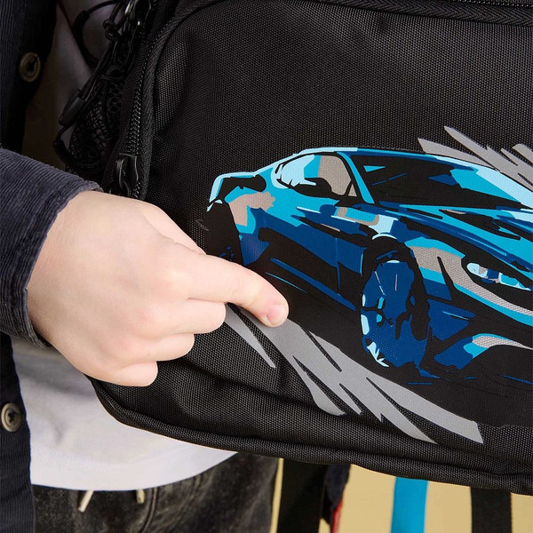 Изображение товара Школьный рюкзак Grizzly RB-553-2 (черный/голубой)