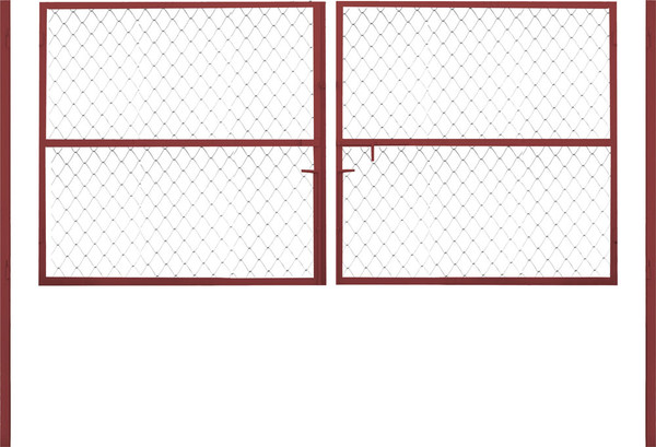 Изображение товара Ворота распашные Белзабор Из профильной трубы и сетки рабицы внутреннее открытие 3.5x1.2м