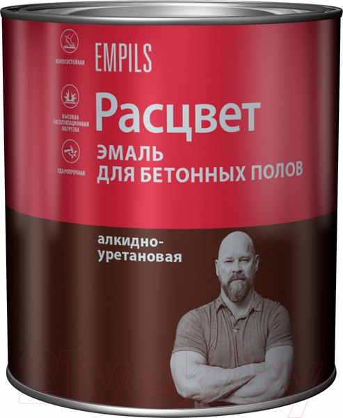 Изображение товара Эмаль Расцвет Для бетонных полов (2.7кг, серый)