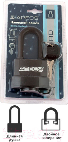 Изображение товара Замок навесной Apecs PDR-50-55-L