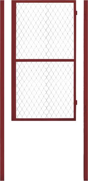 Изображение товара Калитка Белзабор Из профильной трубы и сетки рабицы с врезным замком 0.9x1.2м (наружное открытие, левые петли)