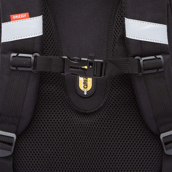 Изображение товара Школьный рюкзак Grizzly RAz-587-1 (черный/желтый)