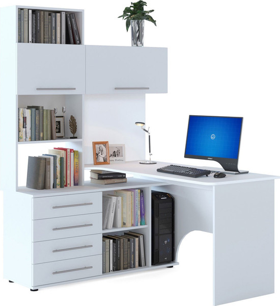 Изображение товара Компьютерный стол Сокол-Мебель КСТ-14.1Л (левый, белый)