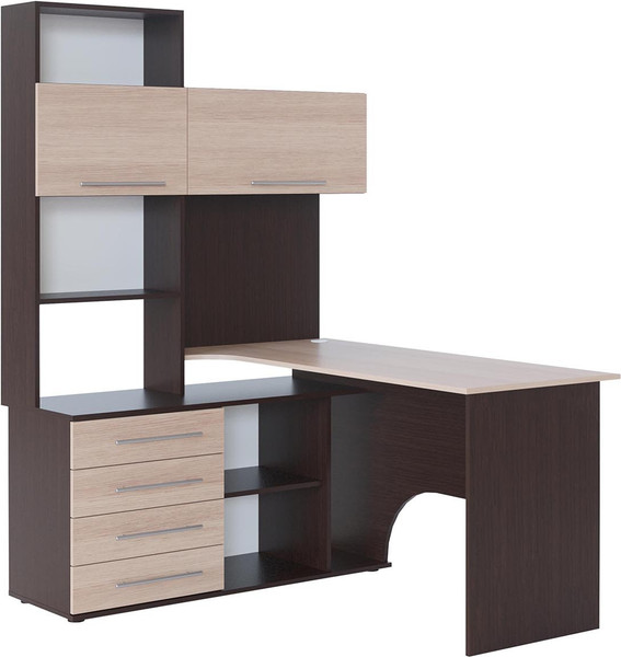 Изображение товара Компьютерный стол Сокол-Мебель КСТ-14.1Л (левый, венге/беленый дуб)