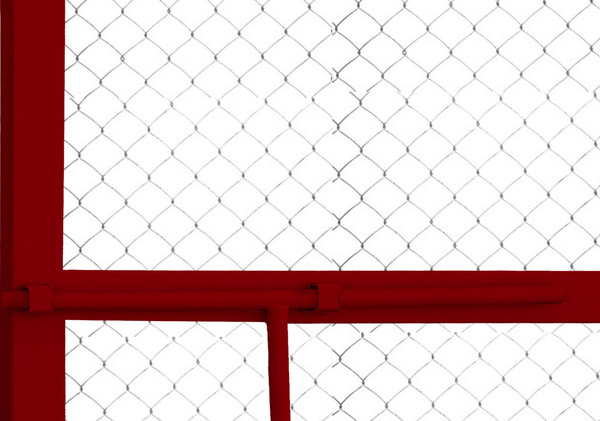 Изображение товара Калитка Белзабор Из профильной трубы и сетки рабицы с врезным замком 0.9x1.2м (внутреннее открытие, левые петли)