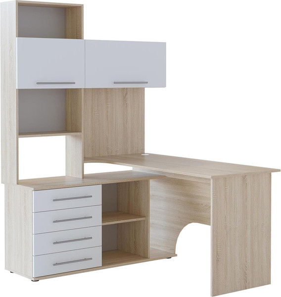 Изображение товара Компьютерный стол Сокол-Мебель КСТ-14.1Л (левый, дуб сонома/белый)