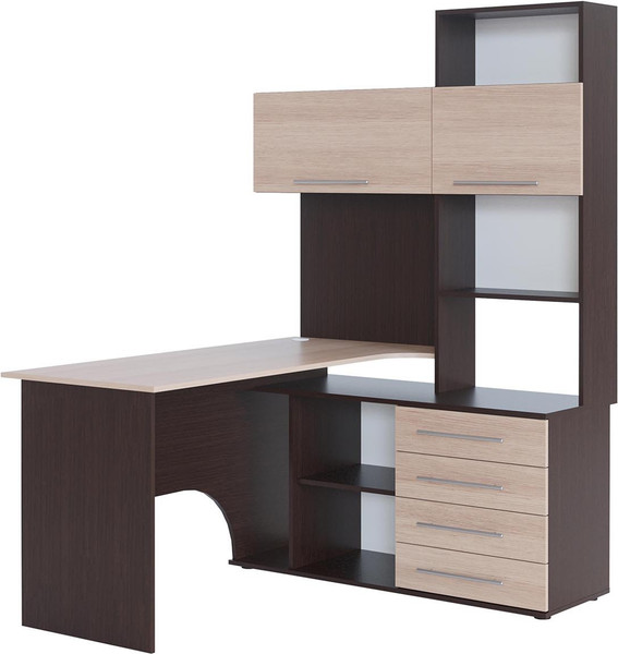 Изображение товара Компьютерный стол Сокол-Мебель КСТ-14.1П (правый, венге/беленый дуб)