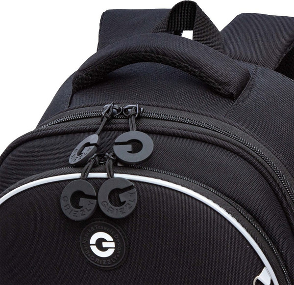 Изображение товара Школьный рюкзак Grizzly RAz-587-15 (черный/белый)