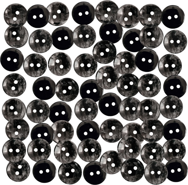 Изображение товара Набор пуговиц Sentex P-A2027 15/2 (100шт, антрацит)