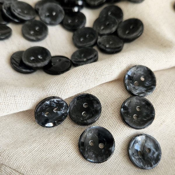 Изображение товара Набор пуговиц Sentex P-A2027 15/2 (20шт, антрацит)