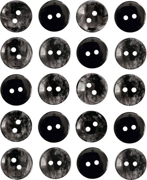 Изображение товара Набор пуговиц Sentex P-A2027 15/2 (20шт, антрацит)