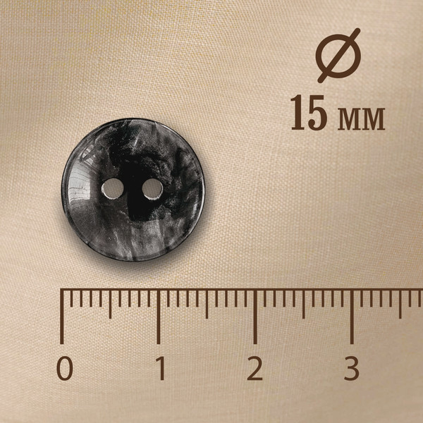 Изображение товара Набор пуговиц Sentex P-A2027 15/2 (20шт, антрацит)