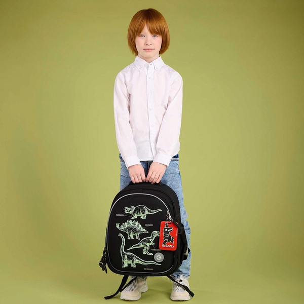 Изображение товара Школьный рюкзак Grizzly RAz-587-5 (черный)