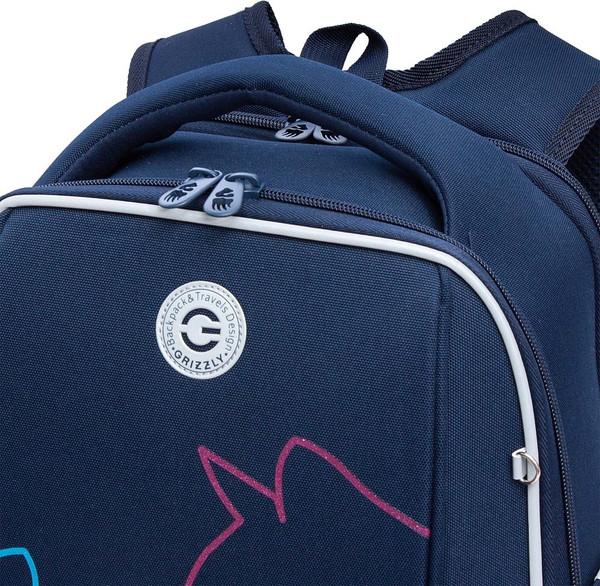 Изображение товара Школьный рюкзак Grizzly RAf-592-6 (синий)