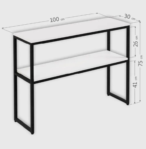 Изображение товара Консольный столик Allerd Rion 30x75 / 2060210200 (черный муар/энигма)