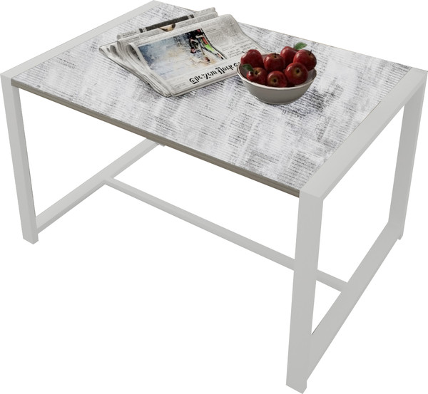 Изображение товара Журнальный столик Allerd Rion 85x51 / 2070110200 (белый муар/энигма)