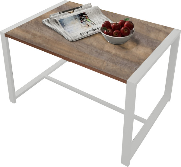 Изображение товара Журнальный столик Allerd Rion 85x51 / 2070110300 (белый муар/австралийское дерево)