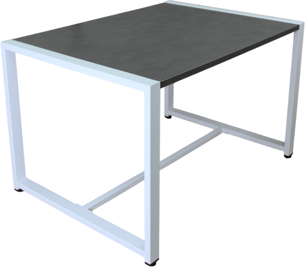 Изображение товара Журнальный столик Allerd Rion 85x51 / 2070110700 (белый муар/металл бруклин)