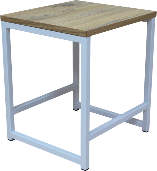 Изображение товара Табурет Allerd Rion 38x35x43 / 3010110600 (белый муар/дуб нокс)