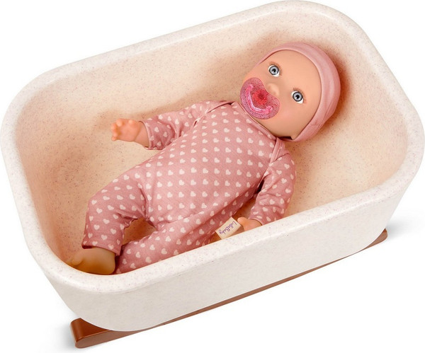 Изображение товара Пупс с аксессуарами LullaBaby В розовой пижаме с сердечками и шапочке / LBY7216