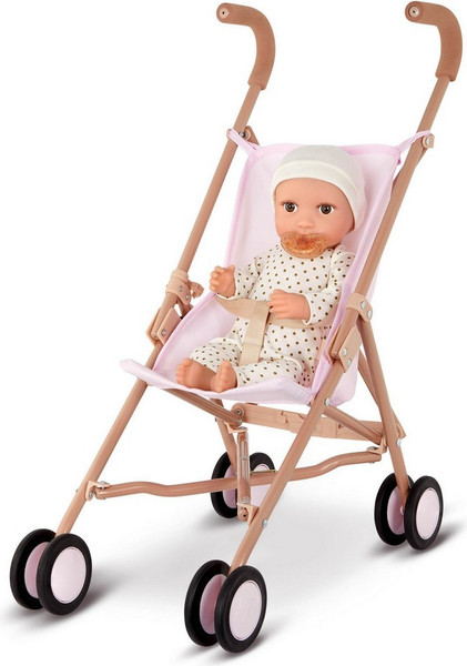 Изображение товара Пупс с аксессуарами LullaBaby В бежевой пижаме в горошек и шапочке / LBY7215