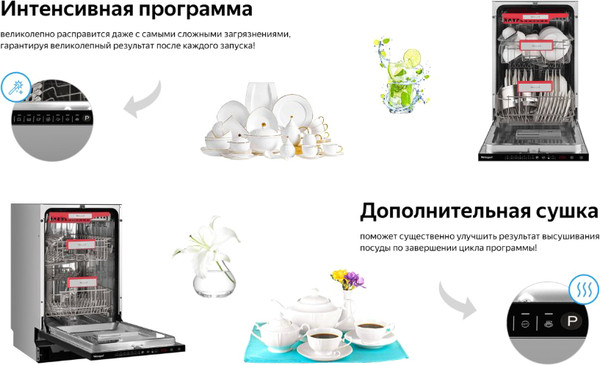 Изображение товара Посудомоечная машина Weissgauff BDW 4536 D Inverter AutoOpen Infolight